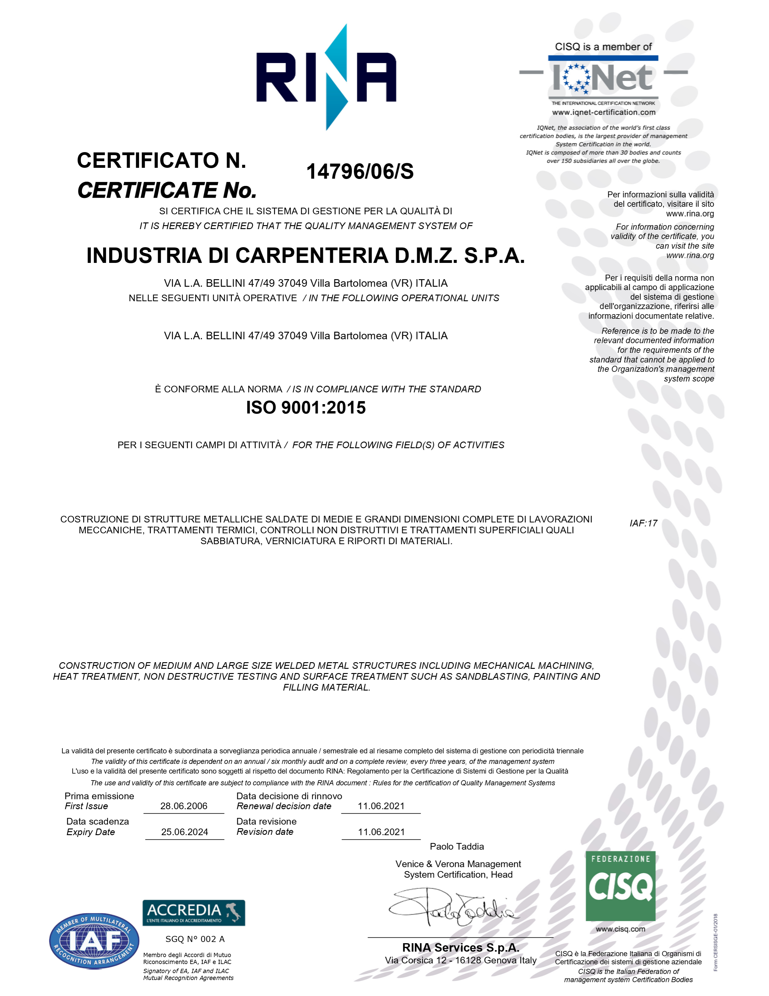 Certificazioni Rina 04 | DMZ