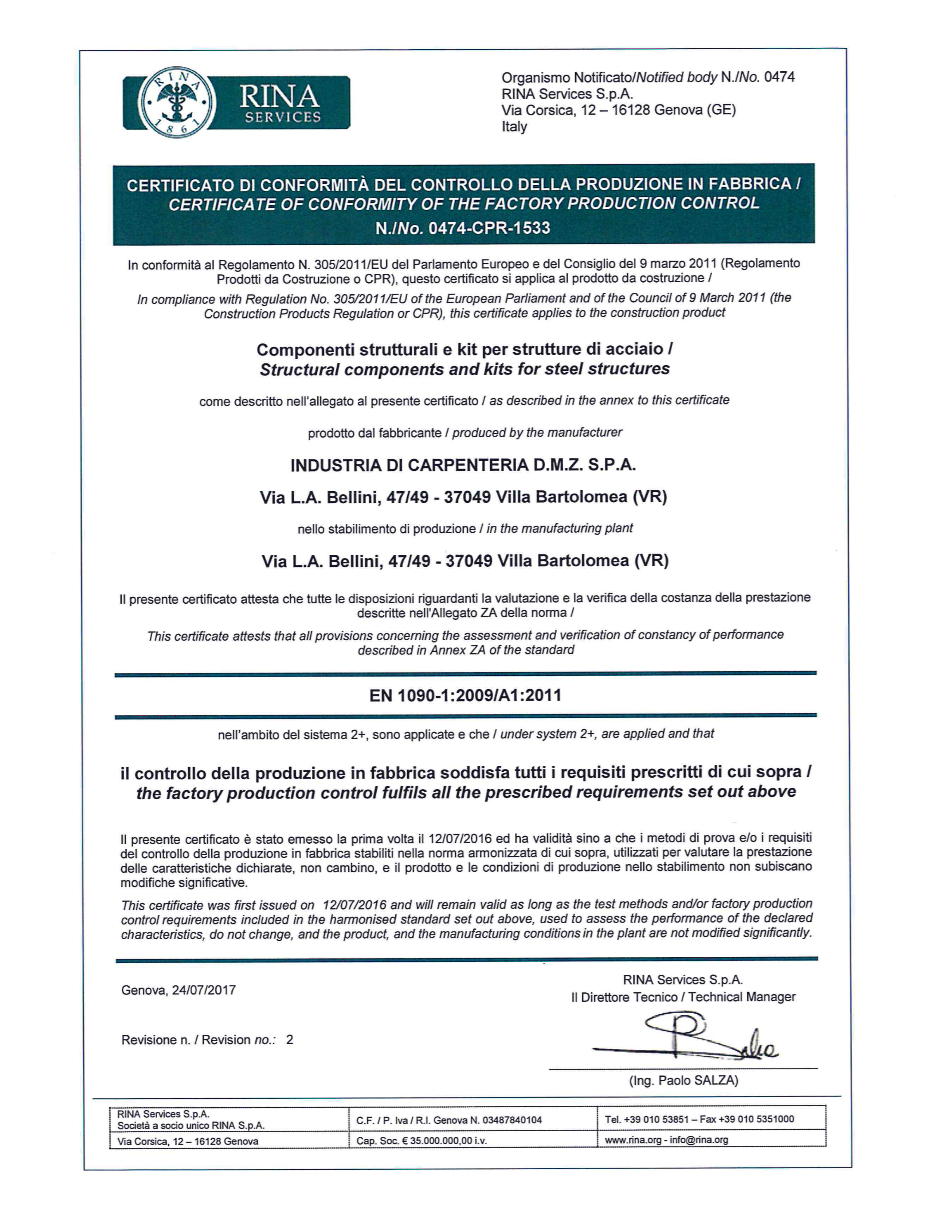 Certificazioni Rina 01 | DMZ